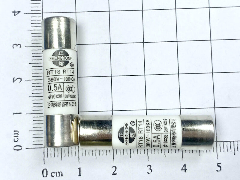 Rt. 18 Rt14 Cầu chì sứ RT18 RT14 RO15 0.5A 380V kích thước 10x38mm - Linh Kiện Độc