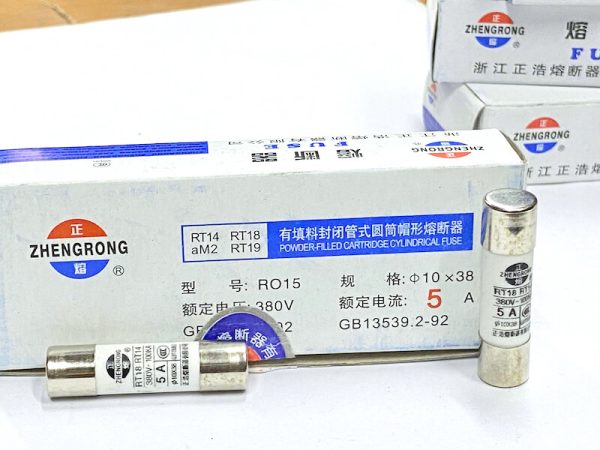 Rt. 18 Rt14 Cầu chì sứ RO15 RT18 RT14 5A 380V kích thước 10x38mm - Linh Kiện Độc