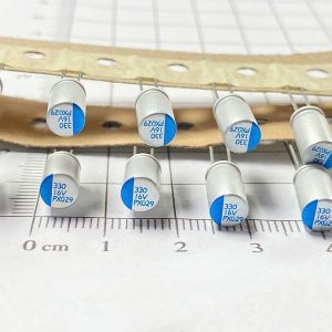 Tụ nhôm 330uF 16V kích thước 5x9mm (chân cắm)_4