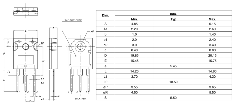 Tip2955 TIP2955 Transistor PNP 15A 60V TO−247 - Linh Kiện Độc