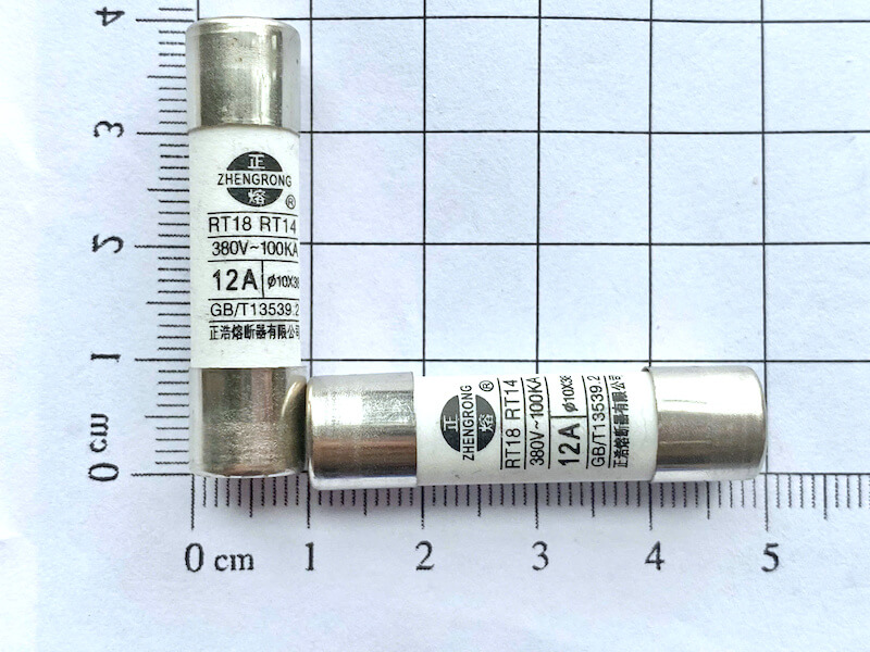 Rt. 18 Rt14 Cầu chì sứ 380V 12A RO15 RT18 RT14 10x38mm - Linh Kiện Độc