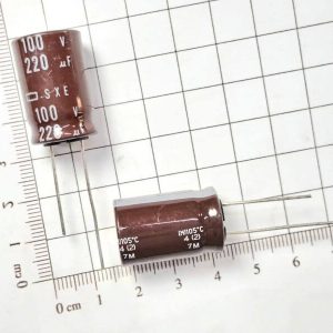 Tụ hoá SXE 220uF 100V 105 độ 16x25mm_3