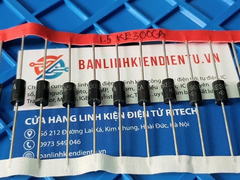 1.5KE300CA DIODE TVS 300V 1500W DO-201 - Ảnh 2