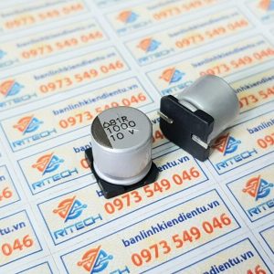 Tụ nhôm 1000uF 10V SMD kích thước 10×10.5mm