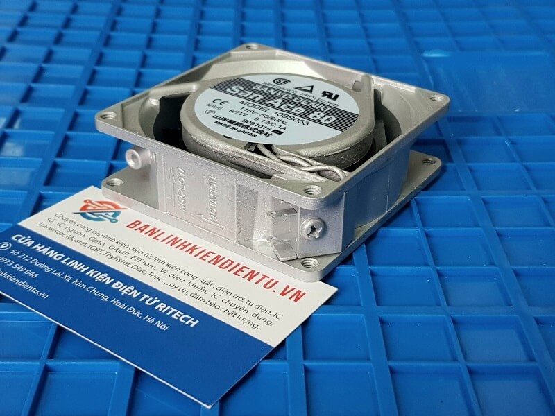 Quạt tản nhiệt Sanyo Denki 109S053 115VAC 0.12/0.1A 80x80x26mm 2 dây - Ảnh 3