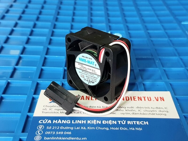 Quạt tản nhiệt NMB 1608KL-05W-B39 A90L-0001-0510 24V 0.08A 40x40x20mm 3 dây giắc đen - Ảnh 3