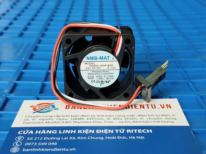 Quạt tản nhiệt NMB 1608VL-05W-B69 24V 0.13A 40x40x20mm - Ảnh 3