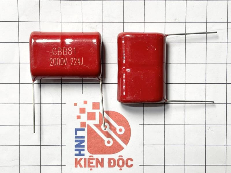 Tụ CBB81 224J 2000V 0.22uF 220nF 2000V P=31mm - Ảnh 2