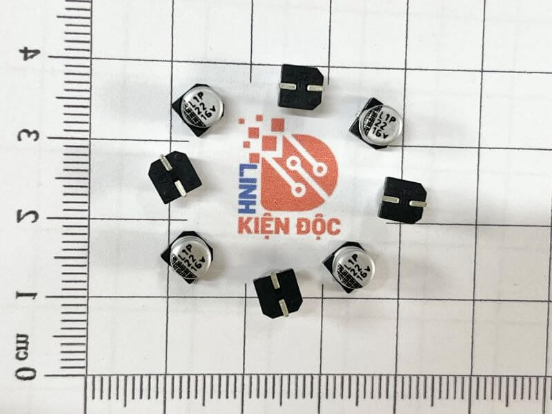 Tụ nhôm 22uF 16V kích thước 5×5mm - Ảnh 2