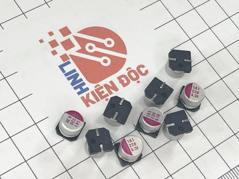 Tụ Nhôm 220UF 6.3V kích thước 7.2x7mm - Ảnh 5