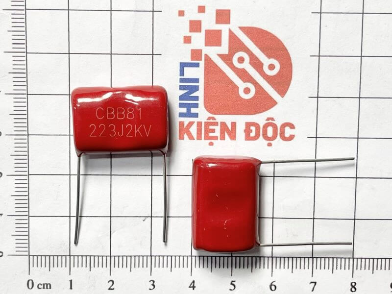 Tụ CBB81 223J 2000V 0.022uF 22nF P=20mm - Ảnh 2