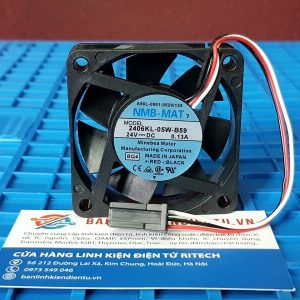 Quạt tản nhiệt NMB 2406KL-05W-B59 A90L-0001-0529/135 24V 0.13A 60x60x15mm 3 dây