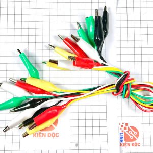1 Bó 10 Dây Kẹp Cá Sấu 5 màu dài 50cm đầu kẹp 35mm