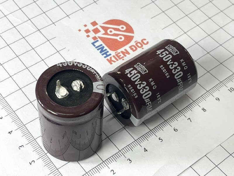 Tụ lọc nguồn NIPPON 330uf 450v kích thước 30x40mm - Ảnh 2