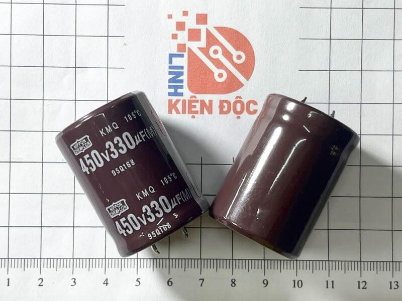Tụ lọc nguồn NIPPON 330uf 450v kích thước 30x40mm - Ảnh 3