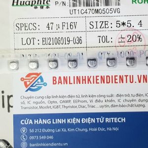 Tụ nhôm 47uF 16V kích thước 5×5.4mm