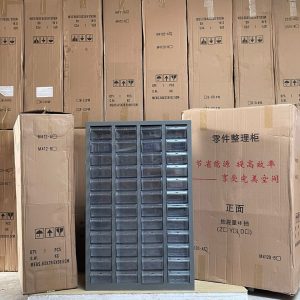 Tủ đựng linh kiện điện tử, điện thoại, phụ kiện cơ khí 48 ngăn có vỏ tôn không cánh khóa