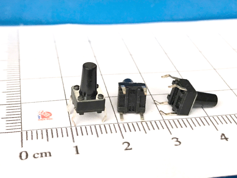 Nút nhấn đầu tròn dài tự nhả 4 chân 6x6x9.5mm - Ảnh 2