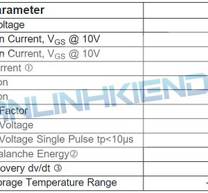 Bảng thông số kỹ thuật của Mosfet kép F7341_
