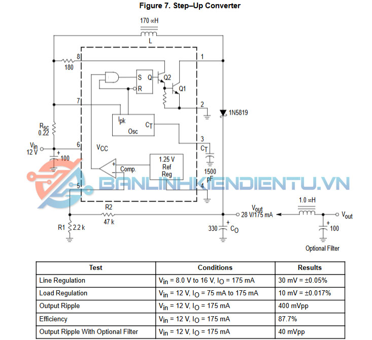 34063, MC34063A, MC34063ADR2G IC nguồn SOP-8 - Linh Kiện Độc