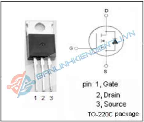 Cấu tạo và sơ đồ chân (TO-220) IRFB4227