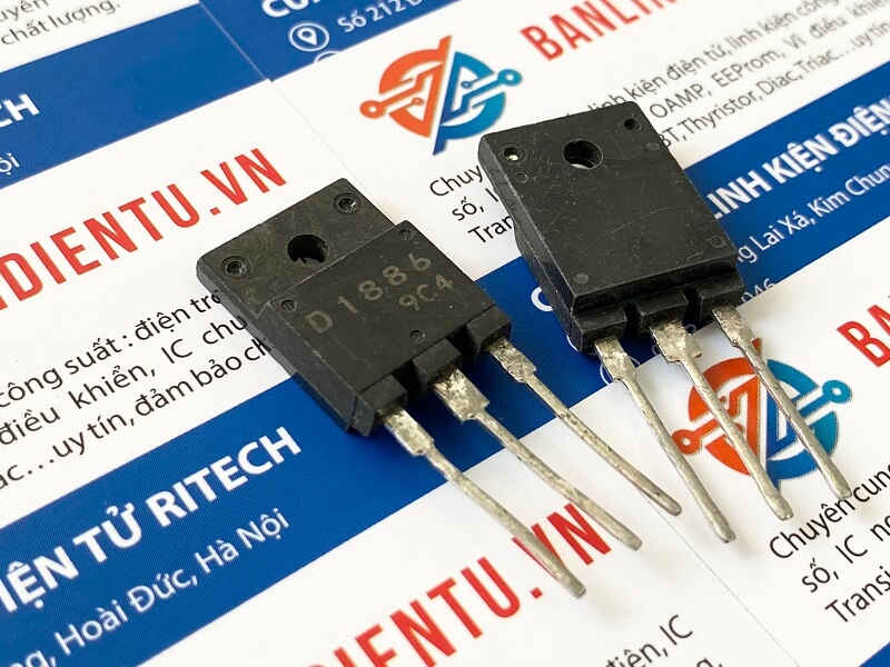 D1886, 2SD1886 Transistor NPN 8A 1500V TO-3P (tháo máy) - Ảnh 2