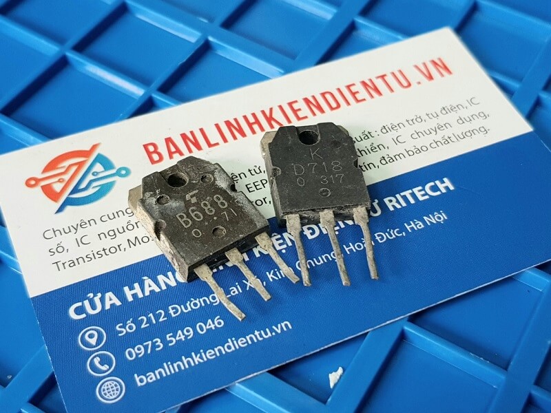 D718 B688 Cặp Transistor 8A 120V TO-3P (Tháo Máy) - Linh Kiện Độc