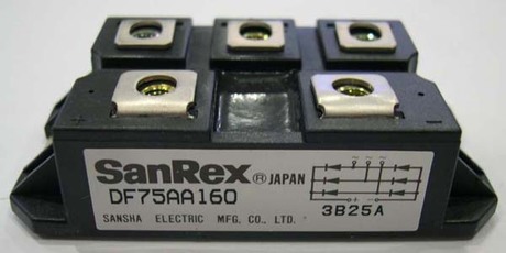 DF75AA160 Diode cầu 3 pha Sanrex 75A 1600V - Ảnh 2