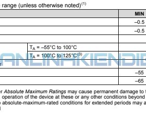 Giá trị thông số kĩ thuật hoạt động tối đa của IC CD4513B