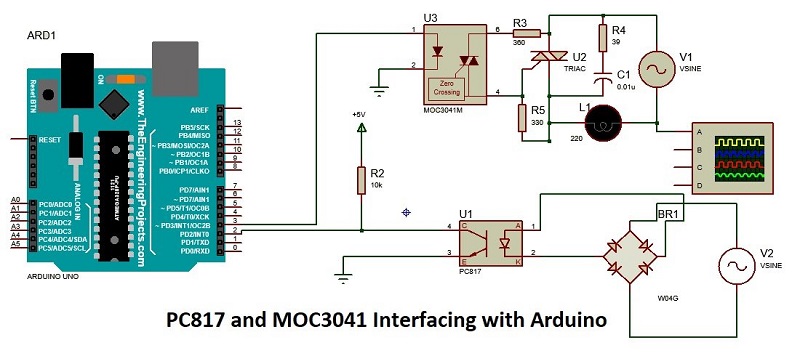 Giao diện với Arduino và PC817