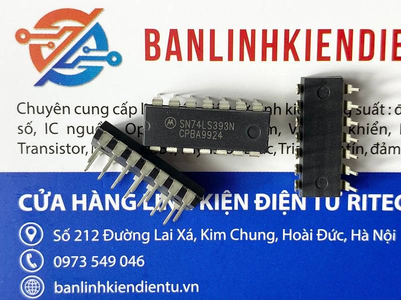 SN74LS393N, 74LS393 IC số hãng Motorola DIP-14 nhập khẩu - Linh Kiện Độc