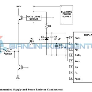 Khuyến nghị kết nối điện trở cung cấp và cảm biến A788J