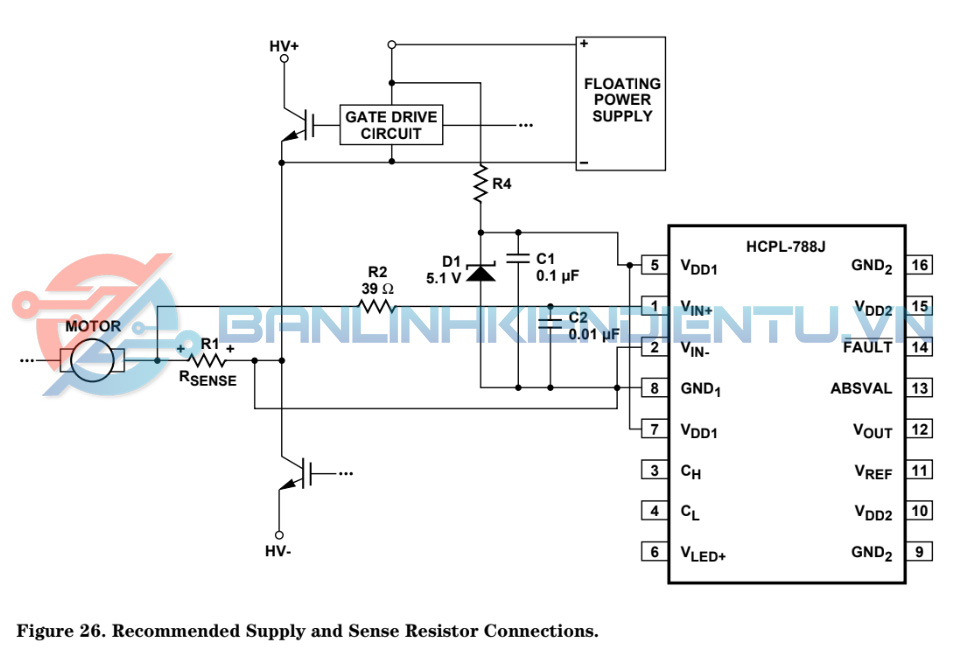 Khuyến nghị kết nối điện trở cung cấp và cảm biến A788J