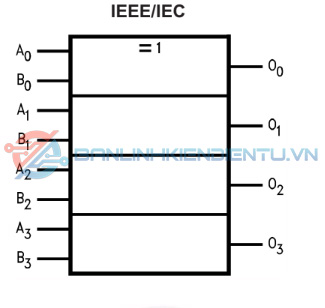 Kí hiệu IC 74VHC86 dạng Logic