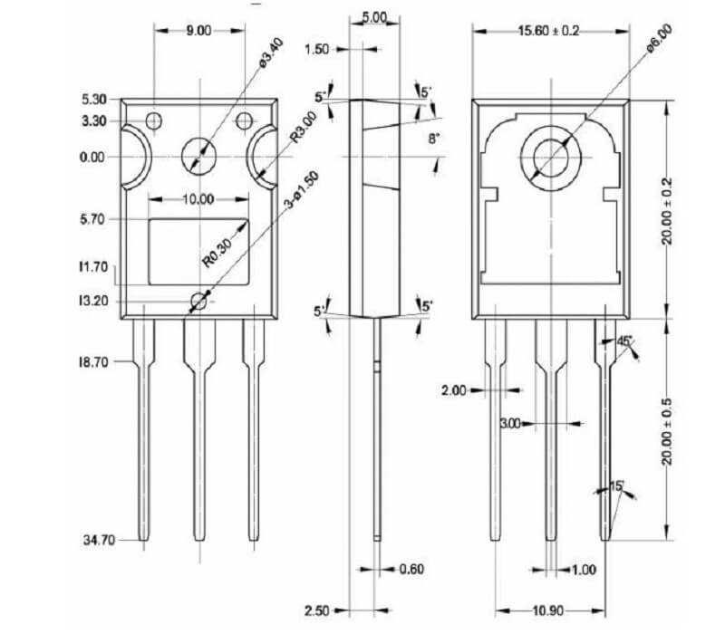 C4237, 2SC4237 Transistor NPN 10A/800V TO-3P (Tháo máy) - Linh Kiện Độc