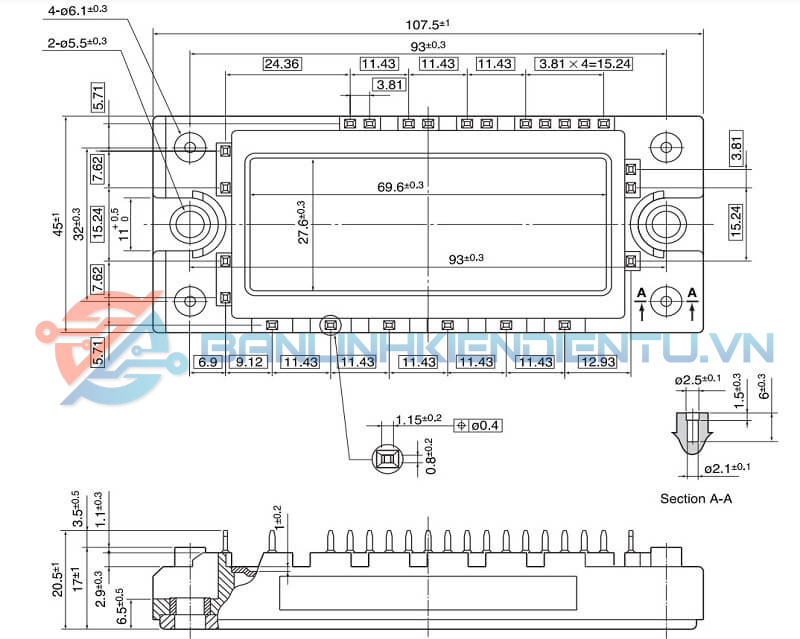 7MBR10SA120-50 Module IGBT Fuji 10A 1200V (Tháo máy) - Ảnh 9