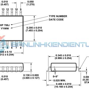 Kích thước A788J mm(inch)