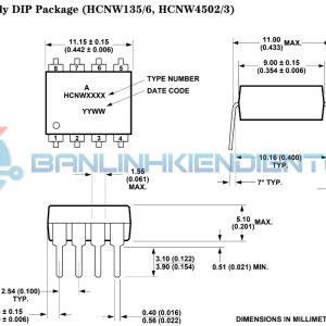 Kích thước HCNW136 dip8