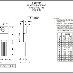Kích thước IC LM2576 chân cắm