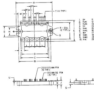 Kích thước IGBT PM20CHA060