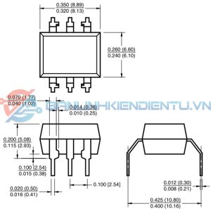 Kích thước MOC3162