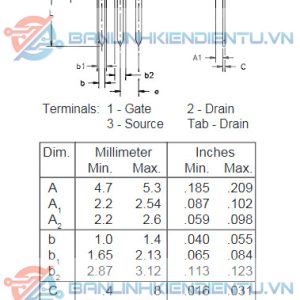 Kích thước Mosfet IXFH44N50P_