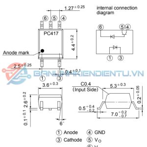 Kích thước PC417 mm