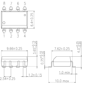 Kích thước opto TLP358