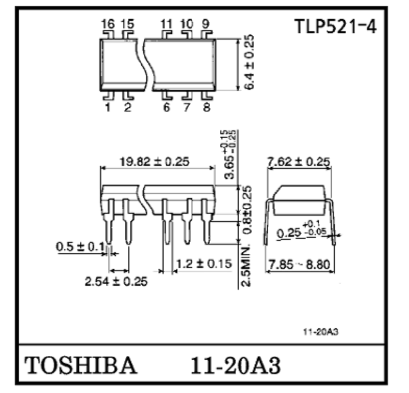 TLP521-4 TLP521-4GB TLP521 Opto SOP-16 - Ảnh 8
