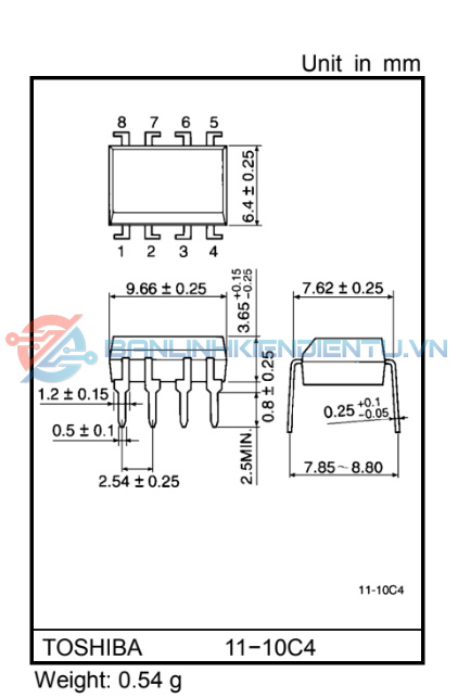 Kích thước TLP558