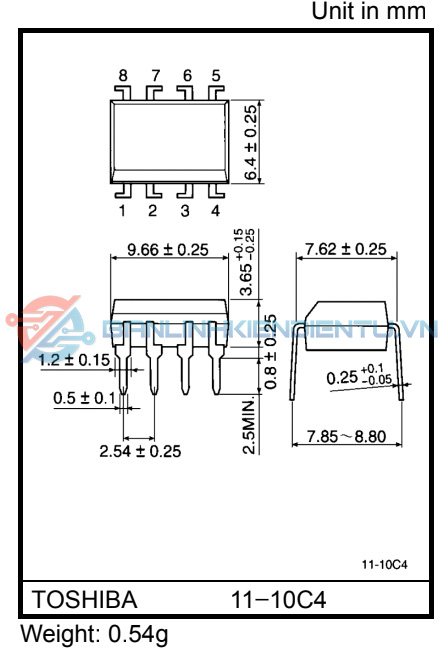 Kích thước TLP559