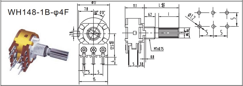 Chiết áp đôi WH148