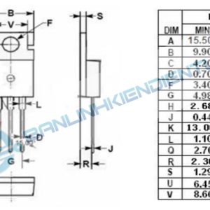 Kích thước của Mosfet IRFB4227