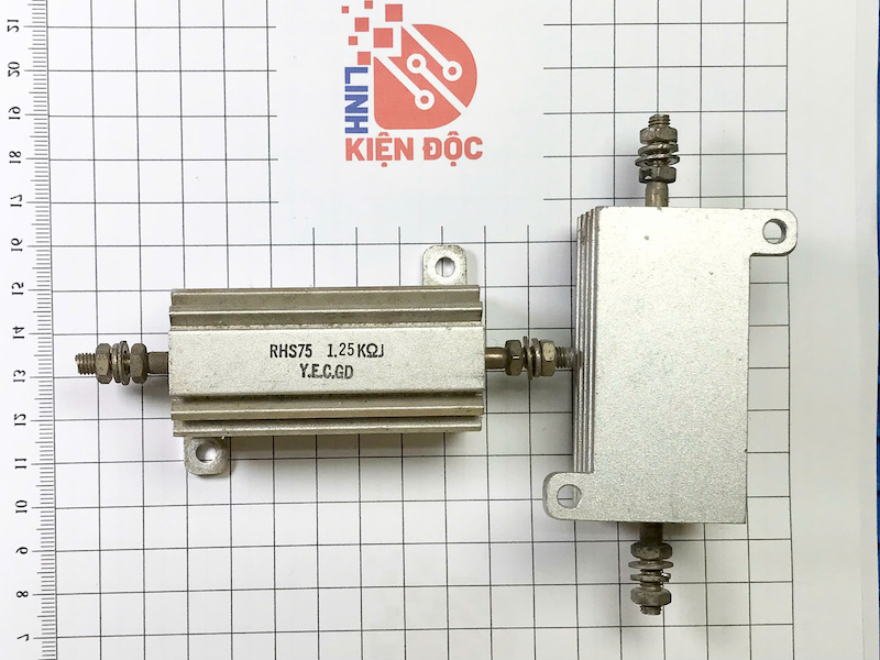 Điện trở nhôm RHS75 1.25KR 75W tháo máy - Ảnh 2